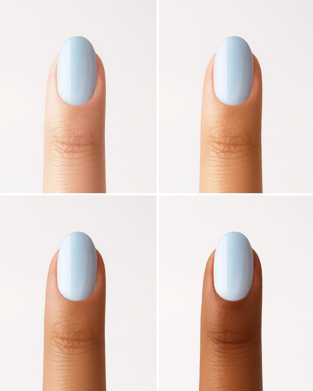 Baby Blue Short Round Soft Gel Press Ons