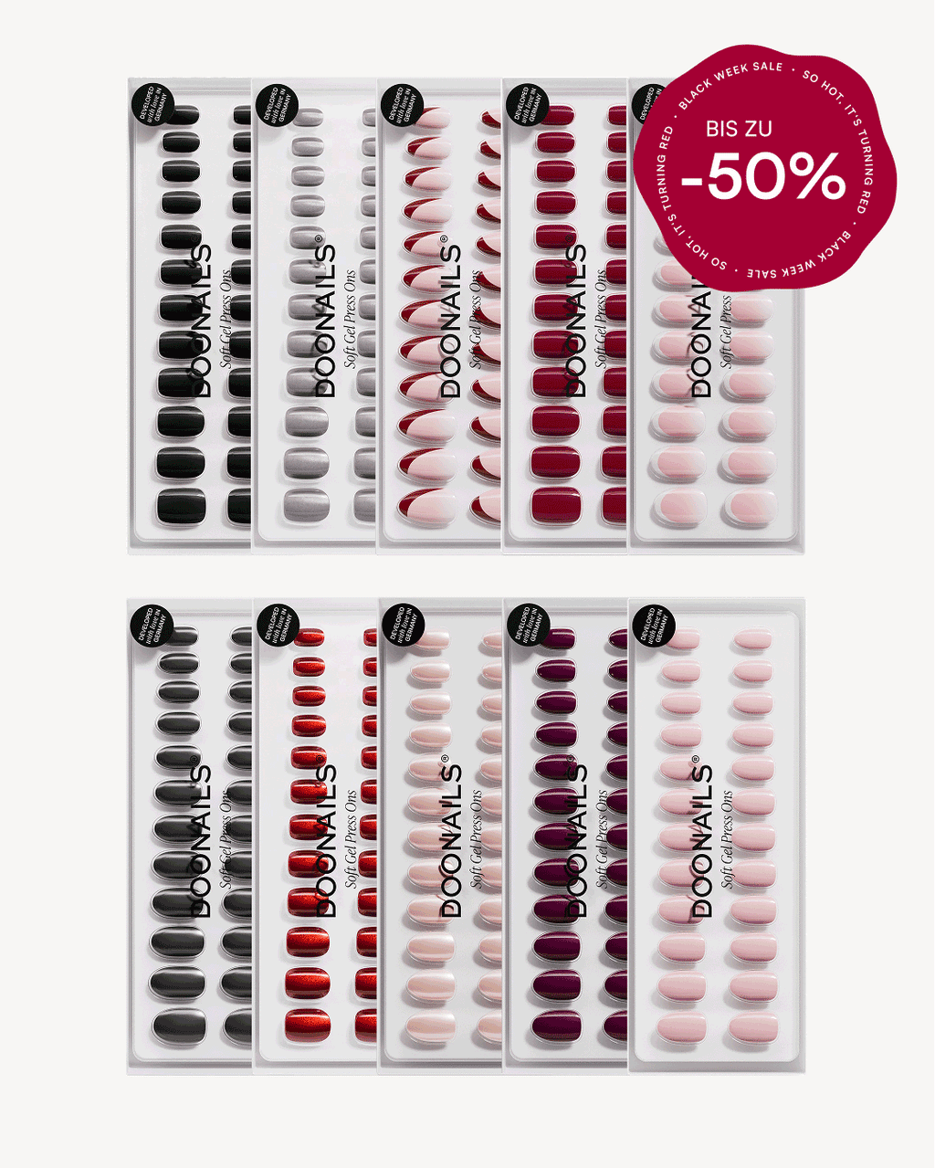 Farben Spar-Bundle - Soft Gel Press Ons