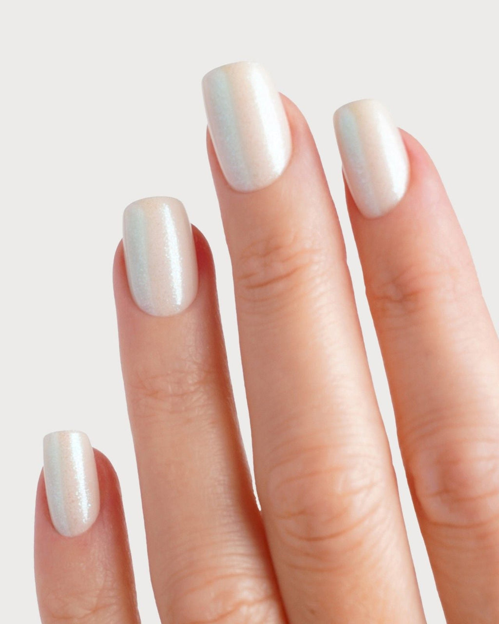 Arctic Glow Short Square Soft Gel Press Ons