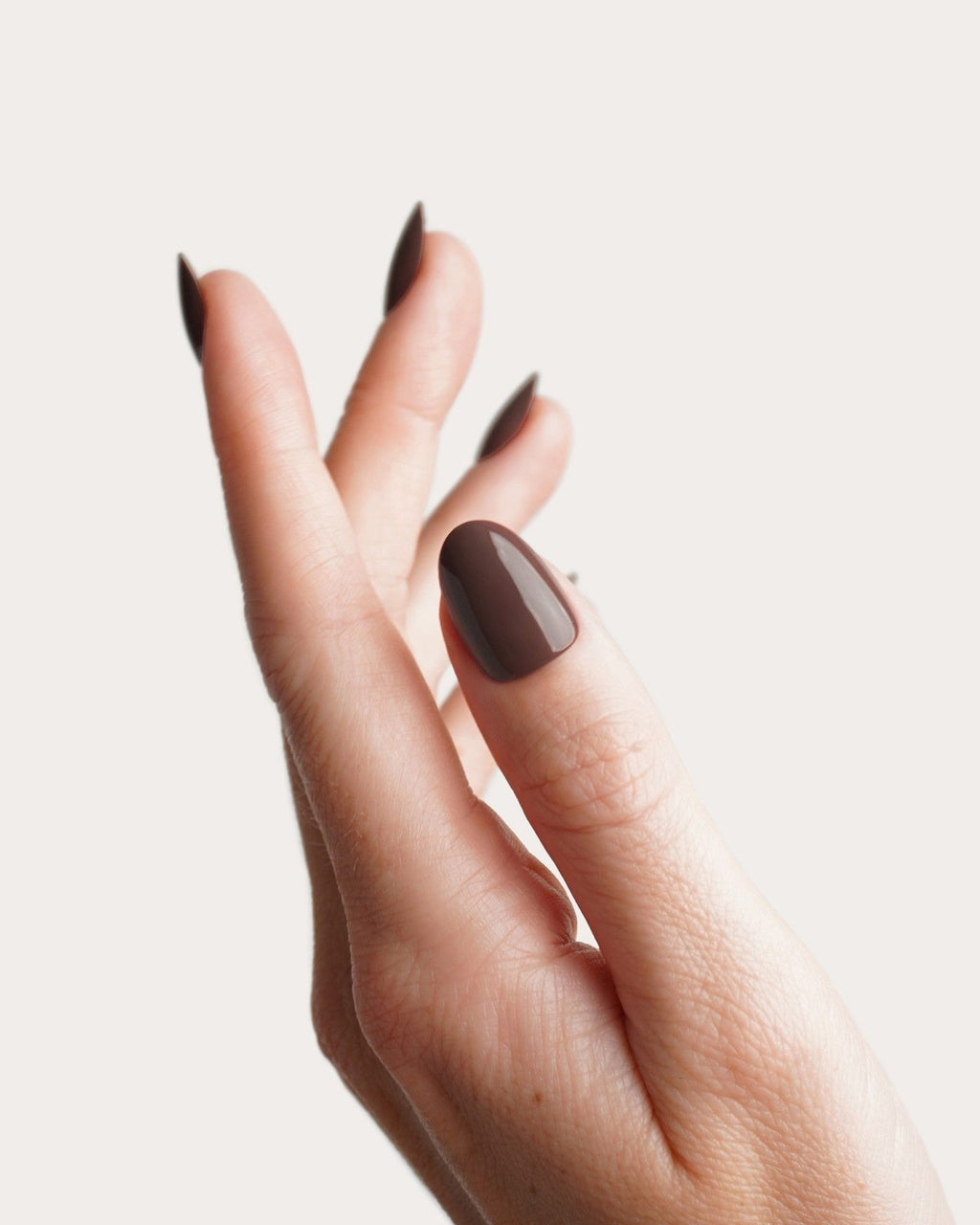 Cafe Noir Short Round Soft Gel Press Ons