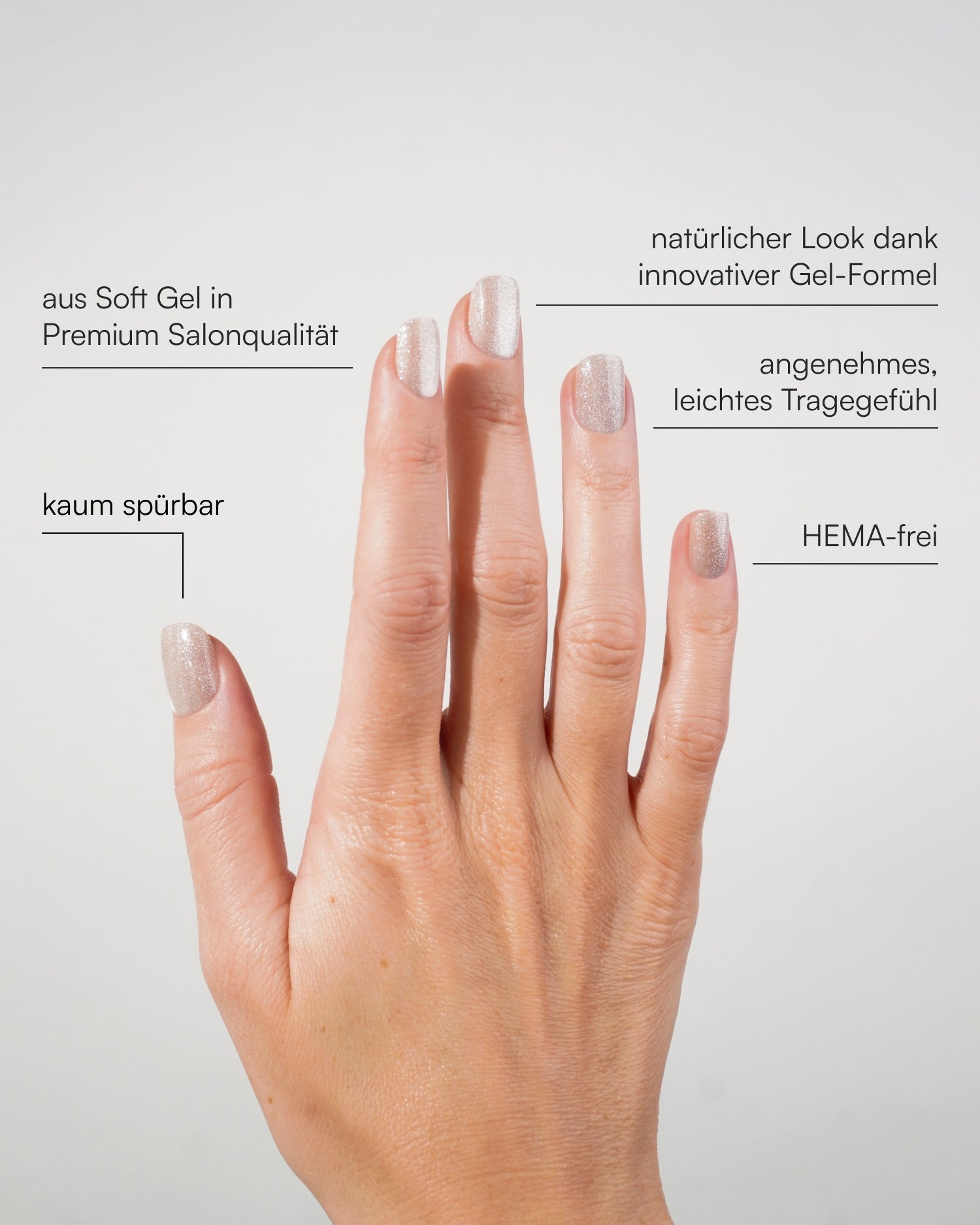 Champagne Cat Eye Extra Short Square Soft Gel Press Ons